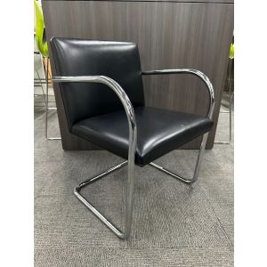 Knoll Brno Leather Tubular Chair